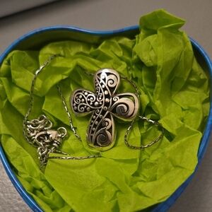 Brighton Silver Cross Pendant Necklace